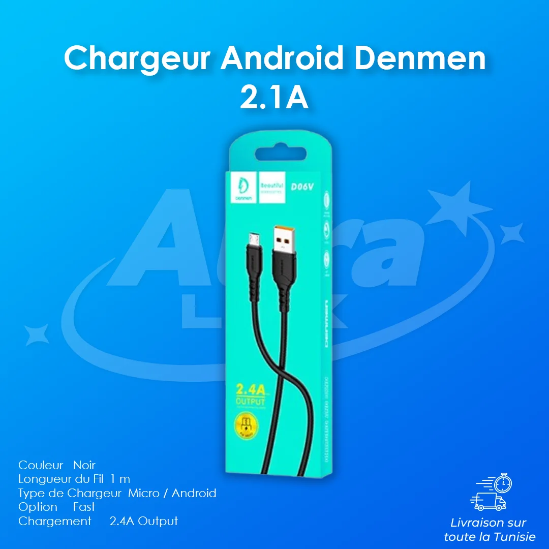 Chargeur Android Denmen 2.1A 