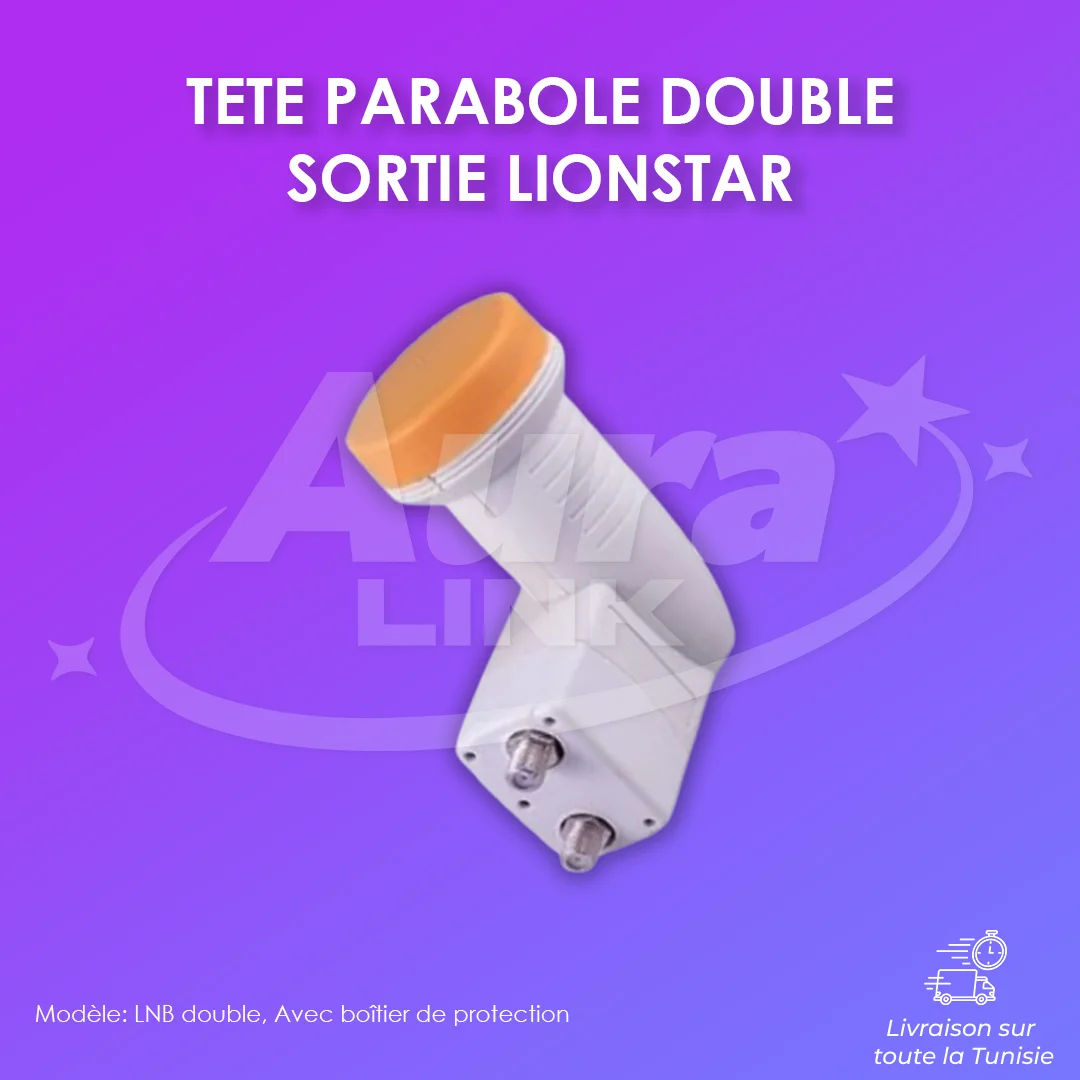 TETE PARABOLE DOUBLE SORTIE LIONSTAR