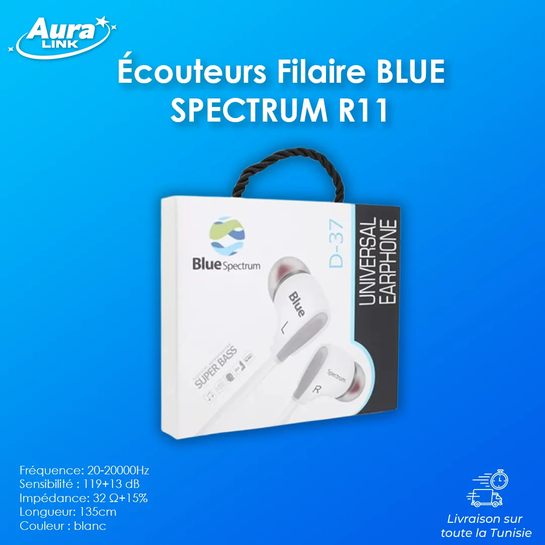 Écouteur avec Micro Blue Spectrum R11